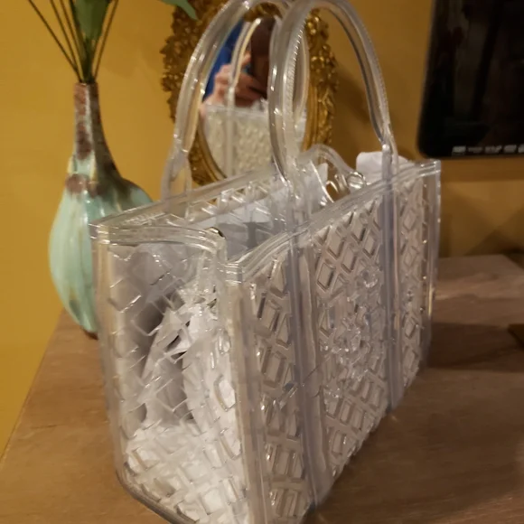 NWT! Marc Jacobs Authentic THE JELLY TOTE - Clear Transparent Tote / Crossbody - Picture 14 of 16